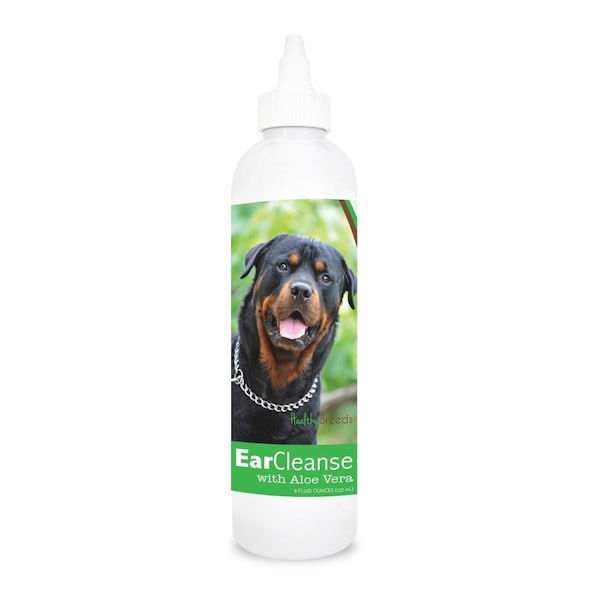 Healthy Breeds 8 oz Rottweiler Ear Cleanse with Aloe Vera Cucumber Melon 840235113591 - main